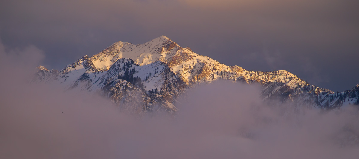 Wasatch Mountain Sunset Snow Storm Utah