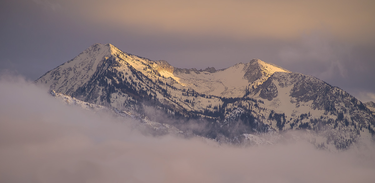 Wasatch Mountain Sunset Snow Storm Utah